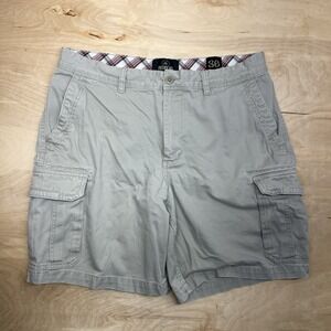 Vintage Redhead Men's Shorts Size 36, Cargo Khaki Plaid 100% Cotton Y2K